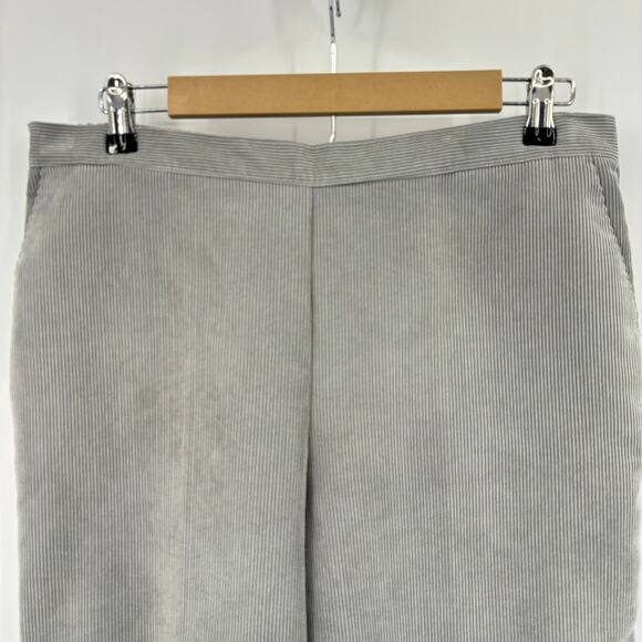 Alfred Dunner Corduroy Eskimo Kiss 14 Gray Pants Classic Fit - Picture 7 of 11